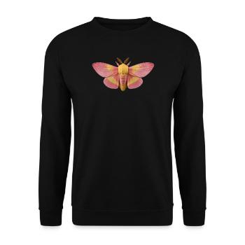 Rosy Ahornmotte Dryocampa rubicunda - Unisex Pullover - Schwarz - Vorne - Alina (178cm) & Michal (187cm)