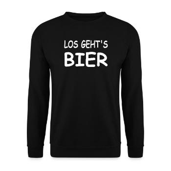 Bier - Unisex Pullover - Schwarz - Vorne - Alina (178cm) & Michal (187cm)