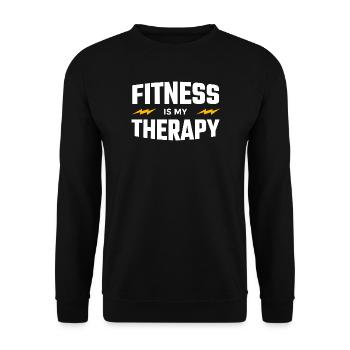 Fitness Shirt - Unisex Sweatshirt - black - Front - Alina (178cm) & Michal (187cm)