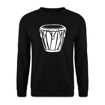 Bongo Trommel Geschenk Musiker - Unisex Pullover - Schwarz - Vorne - Alina (178cm) & Michal (187cm)