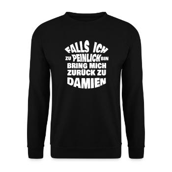 JGA Damien - Unisex Pullover - Schwarz - Vorne - Alina (178cm) & Michal (187cm)
