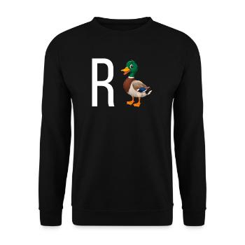 Retraite, retraite, drôle - Sweat-shirt Unisexe - noir - Devant - Alina (178cm) & Michal (187cm)