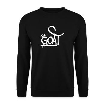 GOAT Couronne de graffiti la plus grande de tous les temps (blanche) - Sweat-shirt Unisexe - noir - Devant - Alina (178cm) & Michal (187cm)
