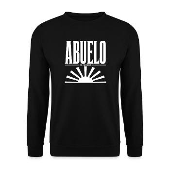 Abuelo – El Mejor – Spanisches Opa Design Art - Unisex Pullover - Schwarz - Vorne - Alina (178cm) & Michal (187cm)