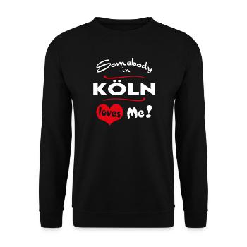 Köln Stadt Urban T-Shirt City Heimatliebe Town - Unisex Pullover - Schwarz - Vorne - Alina (178cm) & Michal (187cm)