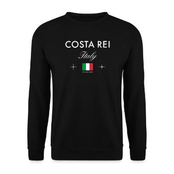 Costa Rei Sardinien Koordinaten Reise Souvenir - Unisex Pullover - Schwarz - Vorne - Alina (178cm) & Michal (187cm)