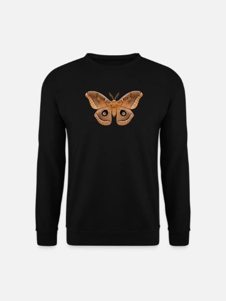 Polyphemus Moth Antheraea polyphemus - Unisex Pullover - Schwarz