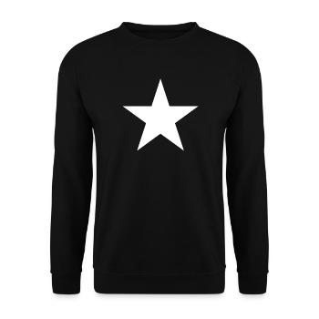 white star, white star - Unisex Sweatshirt - black - Front - Alina (178cm) & Michal (187cm)