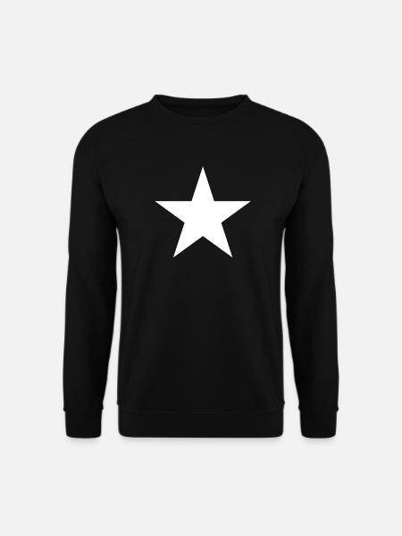 white star, white star - Unisex Sweatshirt - black