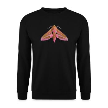 Elefantenfalkenfalter Deilephila elpenor - Unisex Pullover - Schwarz - Vorne - Alina (178cm) & Michal (187cm)