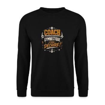 Coach Gymnastique Qui Déchire - Sweat-shirt Unisexe - noir - Devant - Alina (178cm) & Michal (187cm)