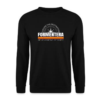 Formentera - Unisex Sweatshirt - black - Front - Alina (178cm) & Michal (187cm)