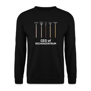 Rechenzentrum Garden Rake Gardener Gardening IT - Unisex Pullover - Schwarz - Vorne - Alina (178cm) & Michal (187cm)