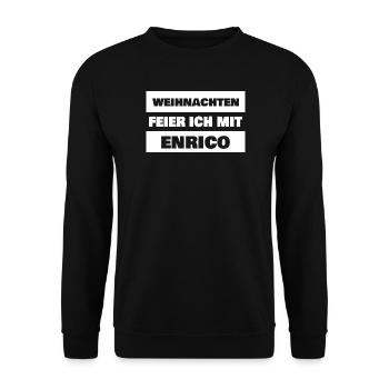 Enrico - Unisex Pullover - Schwarz - Vorne - Alina (178cm) & Michal (187cm)