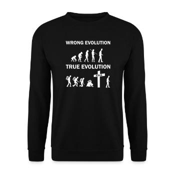 Mauvaise évolution Véritable évolution - Sweat-shirt Unisexe - noir - Devant - Alina (178cm) & Michal (187cm)