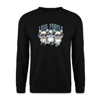 Hunde Spruch - Unisex Pullover - Schwarz - Vorne - Alina (178cm) & Michal (187cm)