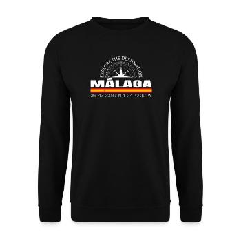 Malaga - Unisex Sweatshirt - black - Front - Alina (178cm) & Michal (187cm)