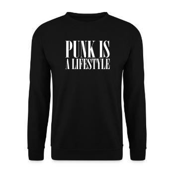 Punk Is A Lifestyle - Unisex Sweatshirt - black - Front - Alina (178cm) & Michal (187cm)