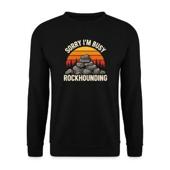 Steinsammler Geologie Design Mineralien Fossilien - Unisex Pullover - Schwarz - Vorne - Alina (178cm) & Michal (187cm)