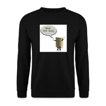 Lave-toi les mains - Sweat-shirt Unisexe - noir - Devant - Alina (178cm) & Michal (187cm)