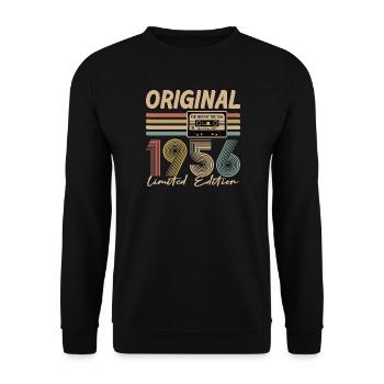 70. Geburtstag, 70 Jahre - Unisex Pullover - Schwarz - Vorne - Alina (178cm) & Michal (187cm)