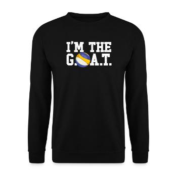 Ich bin die beste Volleyball-Ziege aller Zeiten. - Unisex Pullover - Schwarz - Vorne - Alina (178cm) & Michal (187cm)