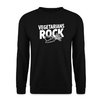 Vegetarians Rock - Unisex Pullover - Schwarz - Vorne - Alina (178cm) & Michal (187cm)