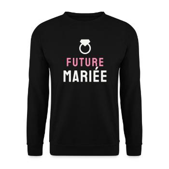 Future Mariée Bague Diamant EVJF Mariage Fête - Unisex Pullover - Schwarz - Vorne - Alina (178cm) & Michal (187cm)