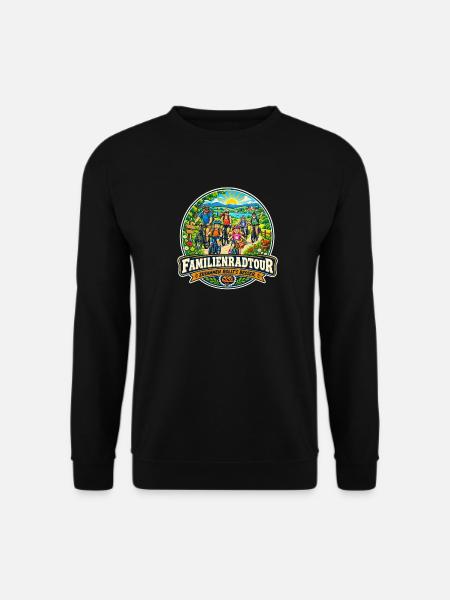 Familienradtour – Zusammen rollt’s besser - Unisex Pullover - Schwarz