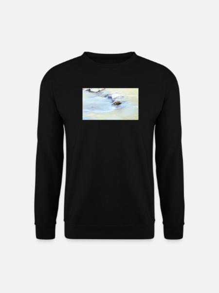 Lichtfluss am Wasser - Unisex Pullover - Schwarz