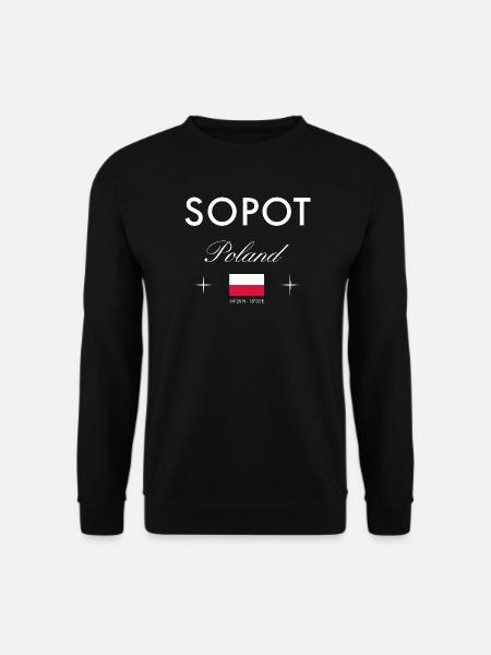 Sopot Polen Koordinaten Reise Souvenir - Unisex Pullover - Schwarz
