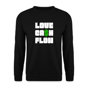 Love Cash Flow Tee - Unisex Pullover - Schwarz - Vorne - Alina (178cm) & Michal (187cm)