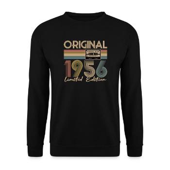 70. Geburtstag, 70 Jahre - Unisex Pullover - Schwarz - Vorne - Alina (178cm) & Michal (187cm)