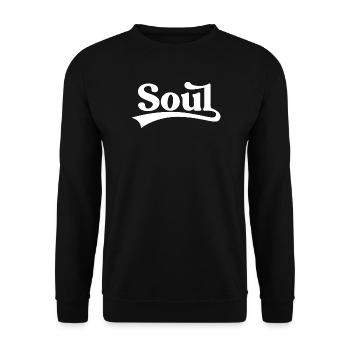 Soul Script Swirl Logo T-Shirt - Unisex Pullover - Schwarz - Vorne - Alina (178cm) & Michal (187cm)