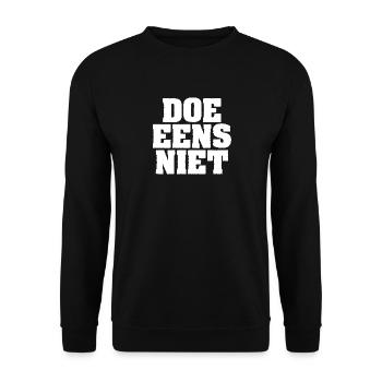 TU ES NICHT - Unisex Pullover - Schwarz - Vorne - Alina (178cm) & Michal (187cm)