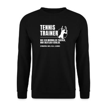 Tennis Trainer Definition - Unisex Pullover - Schwarz - Vorne - Alina (178cm) & Michal (187cm)