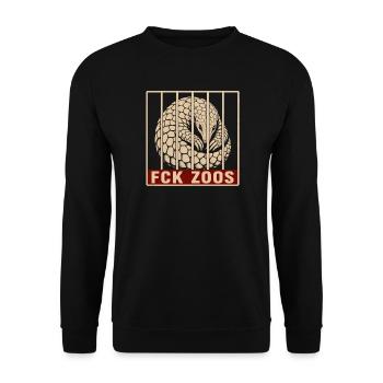 FCK Zoos Pangolin - Unisex Pullover - Schwarz - Vorne - Alina (178cm) & Michal (187cm)
