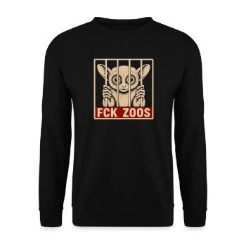 FCK Zoos Koboldmaki - Unisex Pullover - Schwarz - Vorne - Alina (178cm) & Michal (187cm)