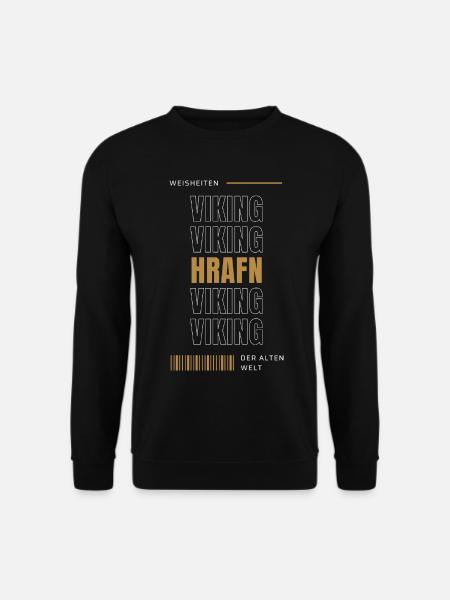 Wikinger - Nordic Typography - Unisex Pullover - Schwarz