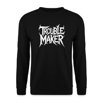 Troublemaker Frechdachs Rabauke Geschwister Kinder - Unisex Pullover - Schwarz - Vorne - Alina (178cm) & Michal (187cm)
