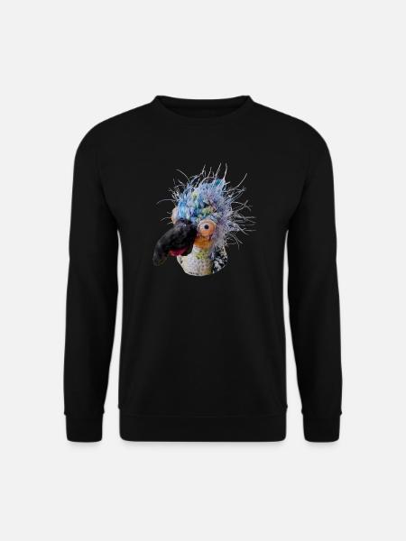 Kurioser Kultvogel Krallo Kreisch™ by Syl Varya - Unisex Pullover - Schwarz