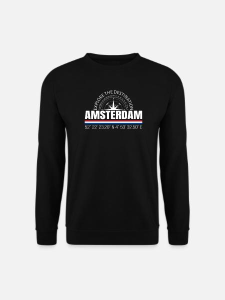 Amsterdam - Unisex Pullover - Schwarz