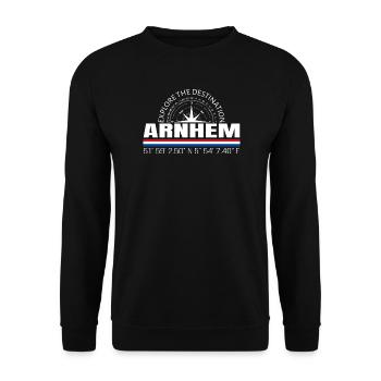 Arnhem - Unisex Pullover - Schwarz - Vorne - Alina (178cm) & Michal (187cm)