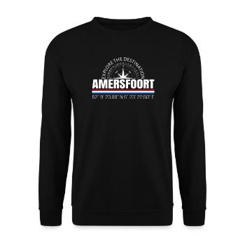 Amersfoort - Unisex Pullover - Schwarz - Vorne - Alina (178cm) & Michal (187cm)