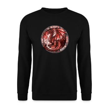 Rubin Dragon - Unisex Pullover - Schwarz - Vorne - Alina (178cm) & Michal (187cm)