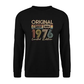 50. Geburtstag, 50 Jahre - Unisex Pullover - Schwarz - Vorne - Alina (178cm) & Michal (187cm)