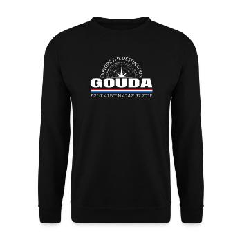 Gouda - Unisex Pullover - Schwarz - Vorne - Alina (178cm) & Michal (187cm)
