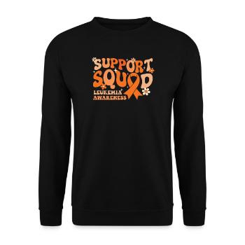 Unterstützungseinheit – Leukämie-Bewusstseinskämpfer - Unisex Pullover - Schwarz - Vorne - Alina (178cm) & Michal (187cm)