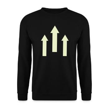 Pfeile Trio - Unisex Pullover - Schwarz - Vorne - Alina (178cm) & Michal (187cm)