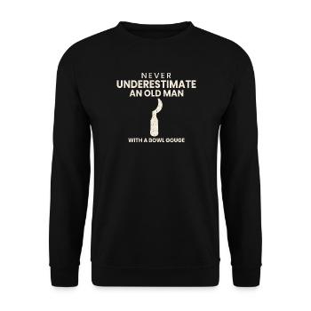 Drechseln Geschenk Drechsler Opa Papa Lustig - Unisex Pullover - Schwarz - Vorne - Alina (178cm) & Michal (187cm)